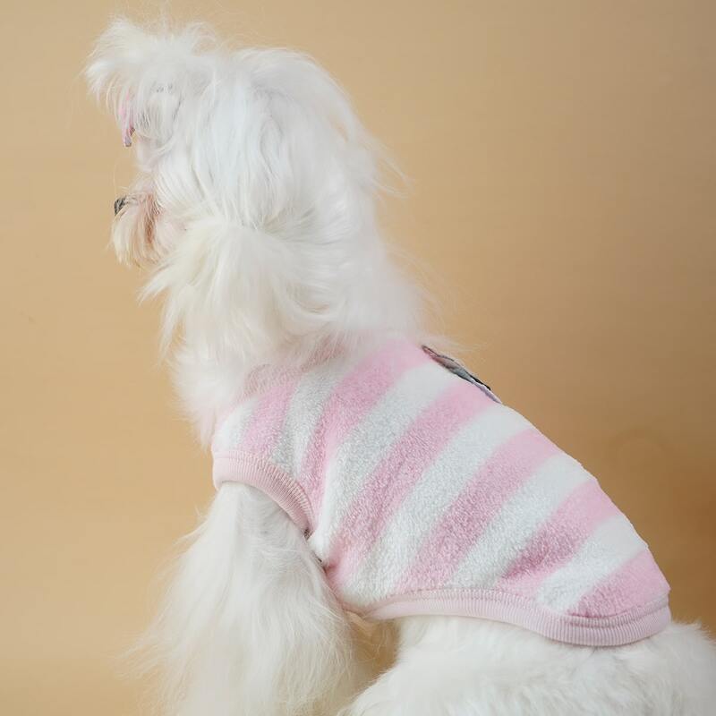 

Striped Pattern Dog Tank, Purple