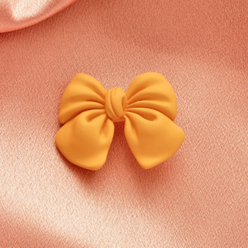 

1pc Bow Hair Clip, Mustard yellow
