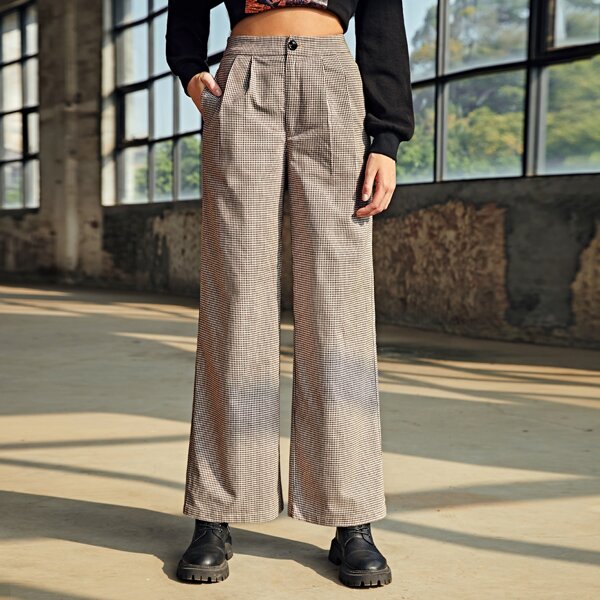 

Buffalo Plaid Wide Leg Pants, Multicolor