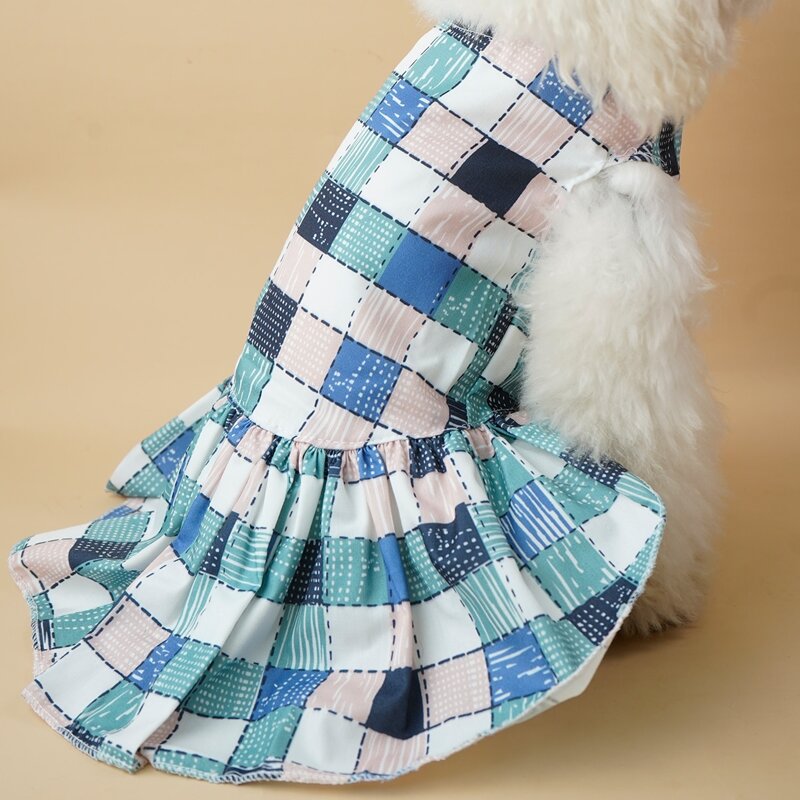 

Plaid Pattern Dog Dress, Multicolor