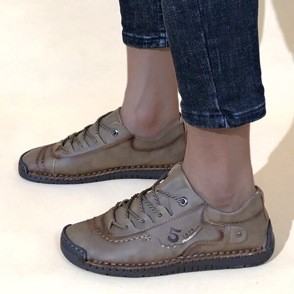 

Men Lace-up Front Sneakers, Mocha brown
