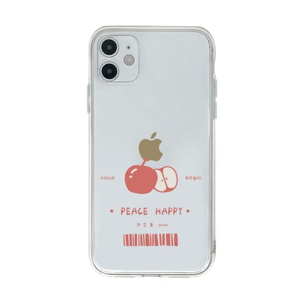

Прозрачный чехол для iPhone с узором фруктов