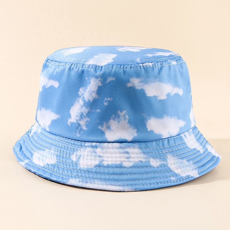 

Sky & Cloud Print Bucket Hat, Blue