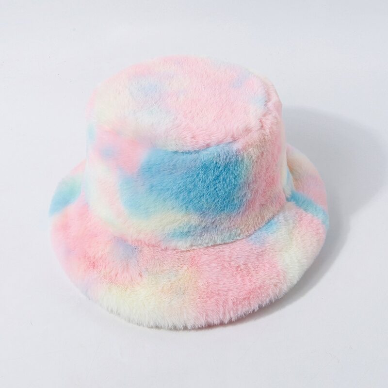 

Tie Dye Fluffy Bucket Hat, Multicolor