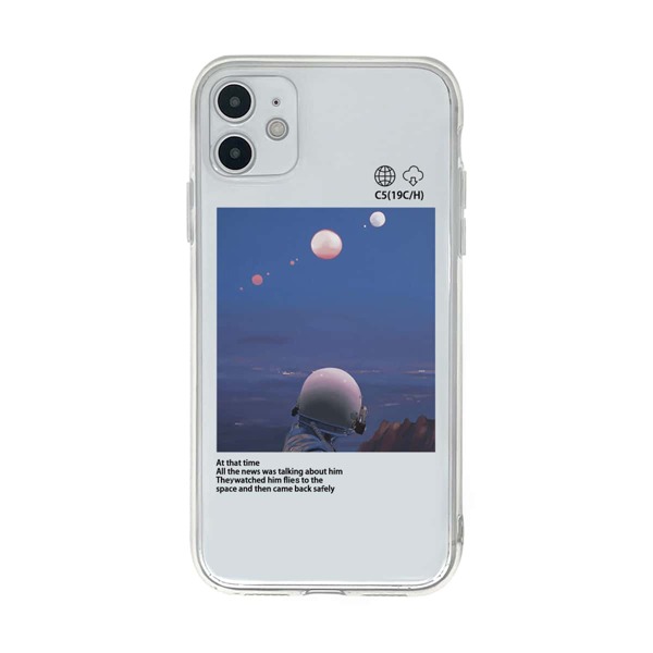 

Astronaut Clear iPhone Case, Multicolor