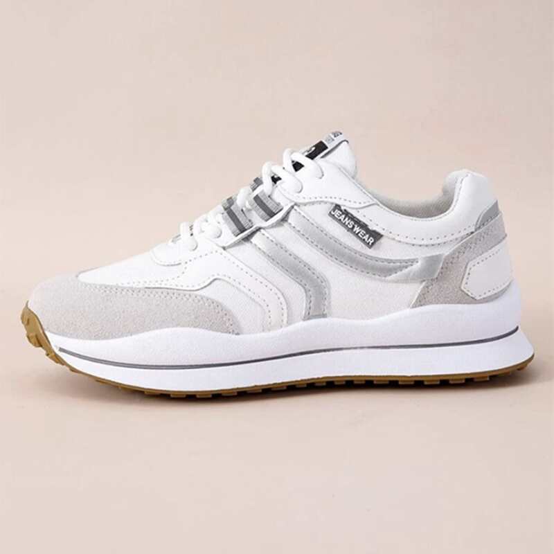 

Simple Lace-up Sneakers, White