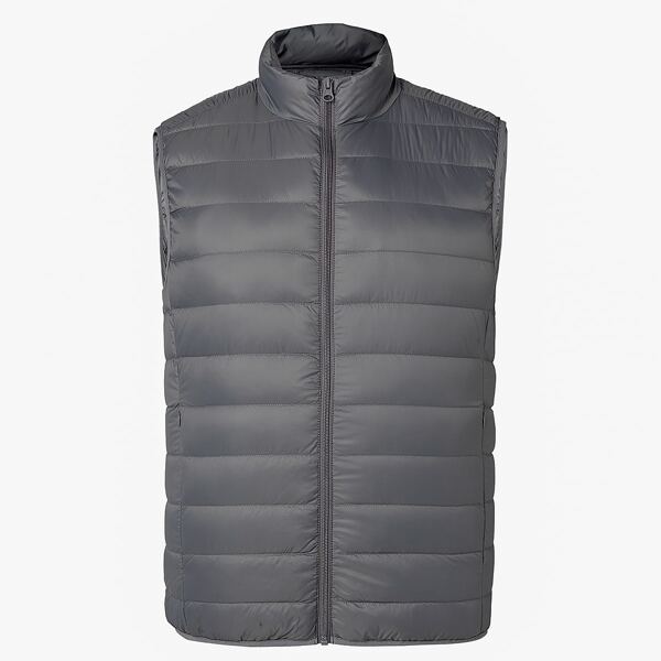 

Men Zip Up Packable Lightweight Down Vest Coat, Grey