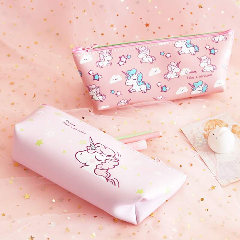 

1pc Cartoon Unicorn Pencil Bag, Multicolor