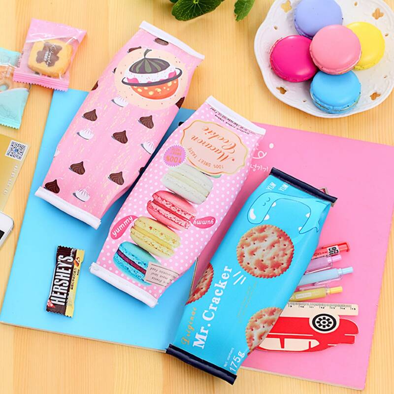 

1pc Food Print Pencil Bag, Multicolor
