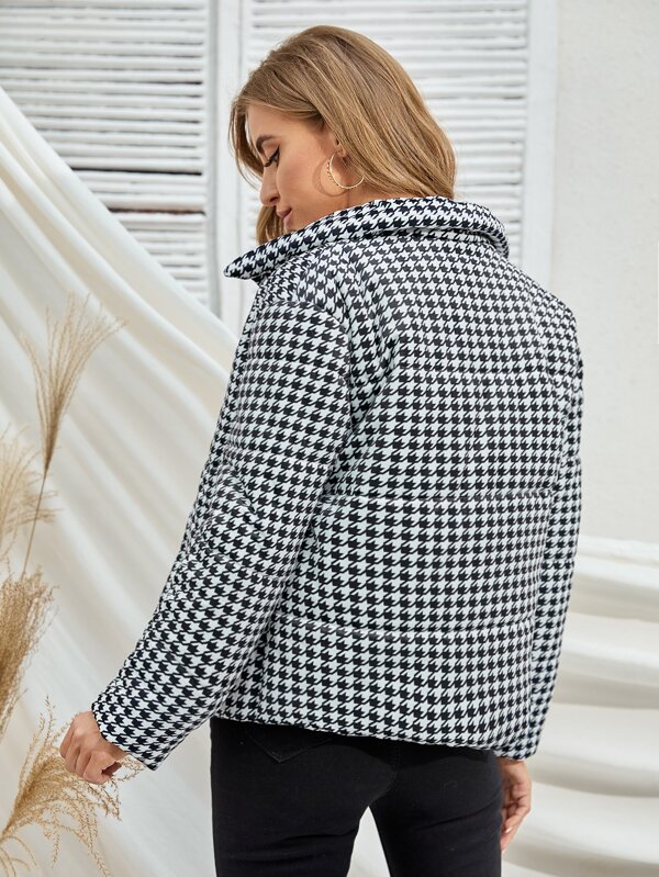 doudoune pied de poule femme