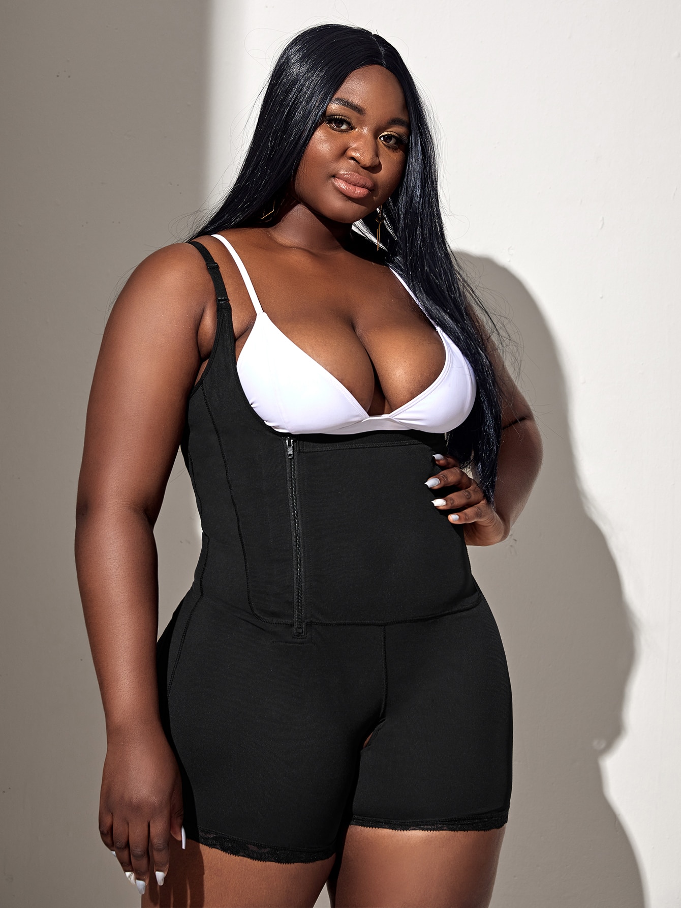 Plus Zip-up Shapewear Shorts thumbnail