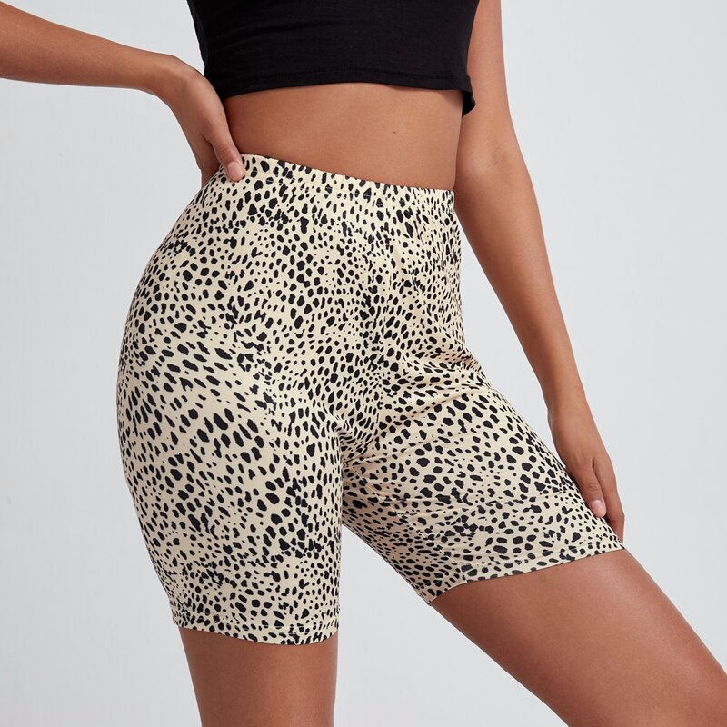 

Leopard Biker Shorts, Multicolor