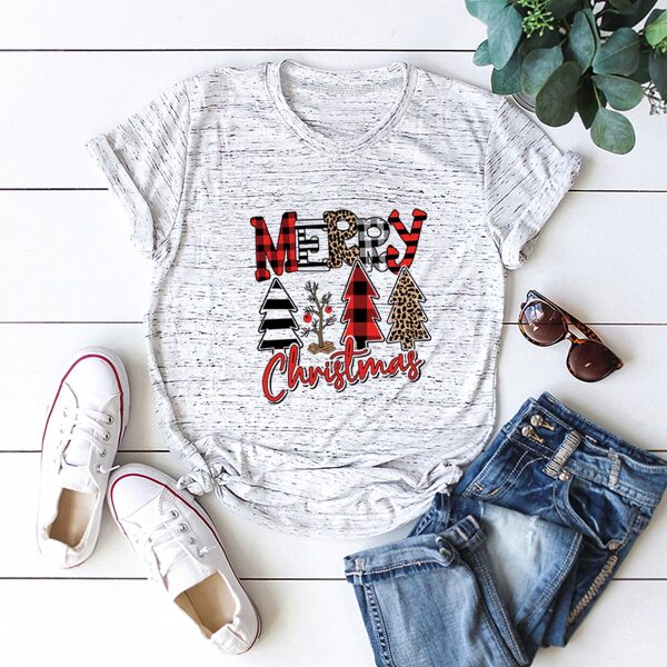 

Christmas Slogan Graphic Tee, Light grey