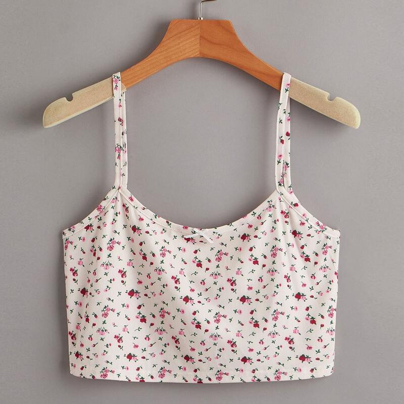 

Ditsy Flower Crop Cami, Multicolor