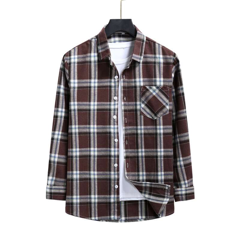 

Men Plaid Pocket Front Shirt, Multicolor