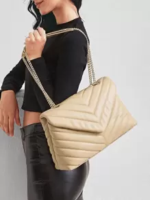 BizChic Shoulder Bag, Commute, For Office, For Teachers - Apricot - View 1