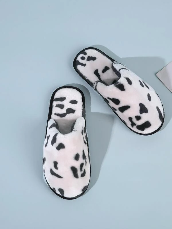 dalmation print slippers