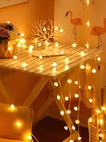 1入組1.5米串燈和10入組玫瑰燈泡 - 黃色 - 查看 1