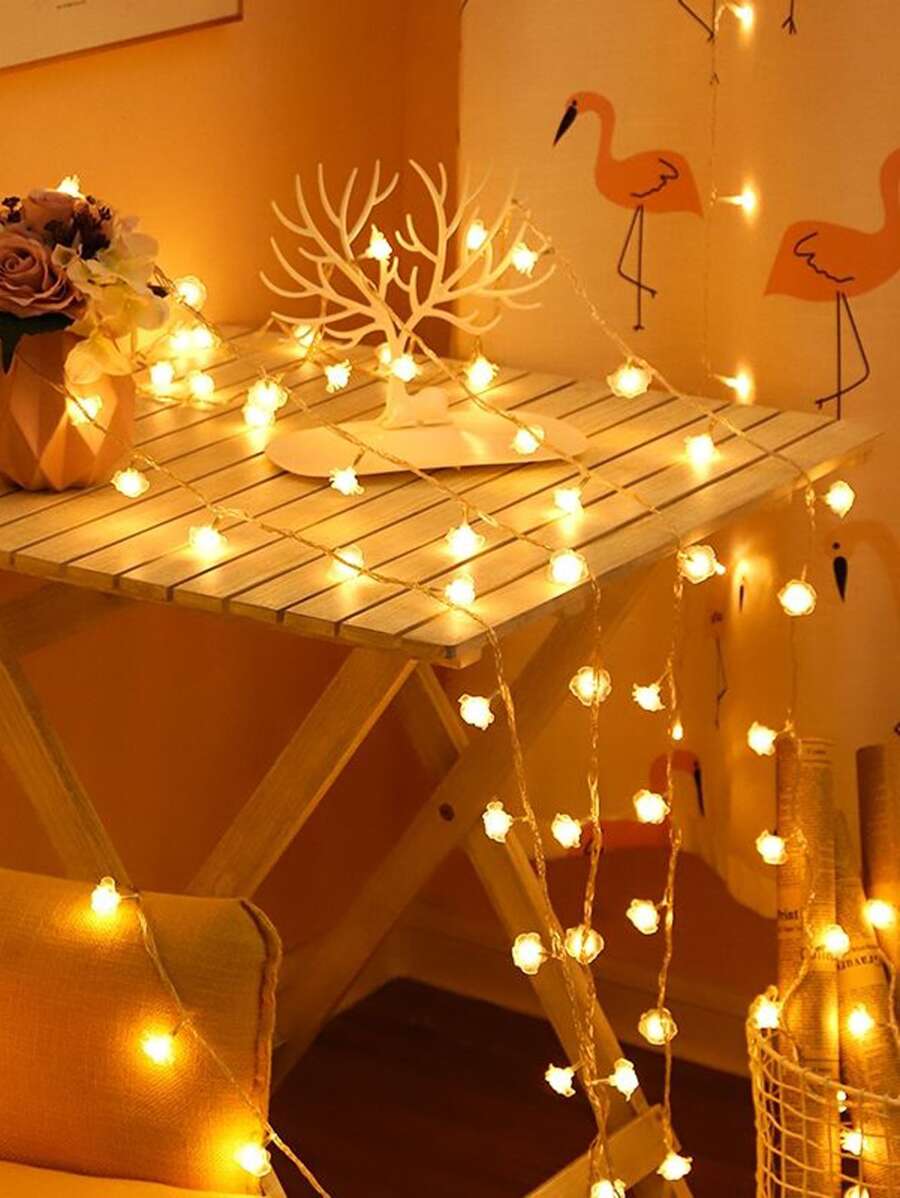 1入組1.5米串燈和10入組玫瑰燈泡 - 黃色 - 查看 1