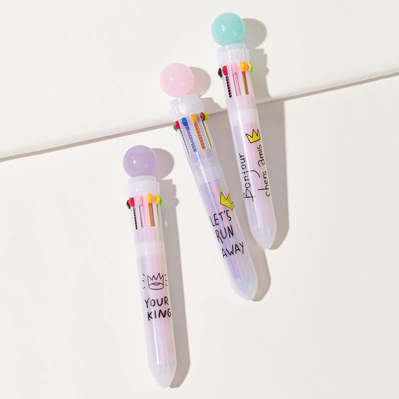 

10-Colors Ballpoint Pen Random 1pc, Multicolor