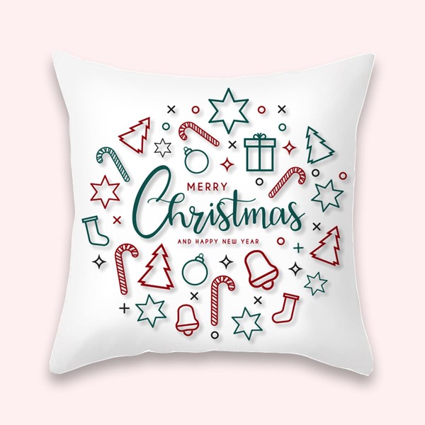 

Christmas Pattern Cushion Cover Without Filler, Multicolor