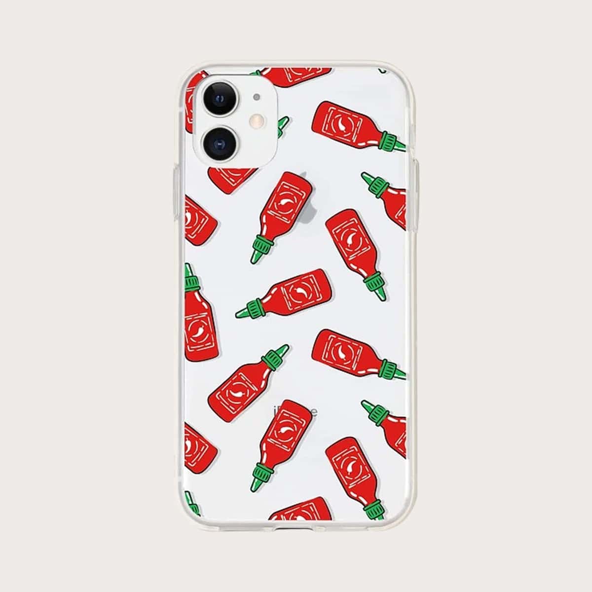 

Chili Sauce Print iPhone Case, Red