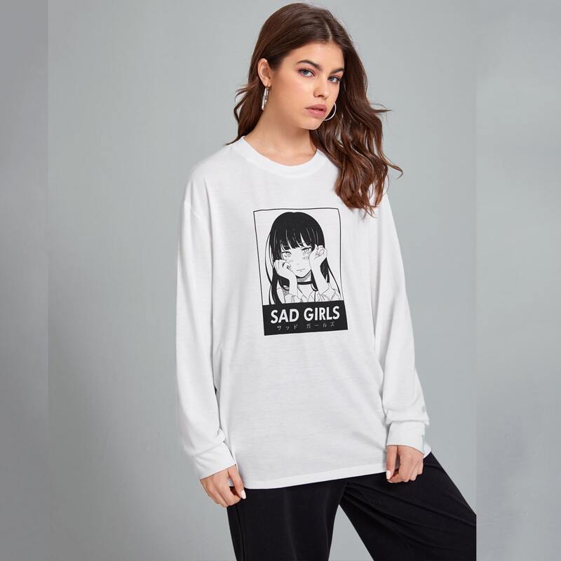 

Figure Graphic Oversized Tee, White