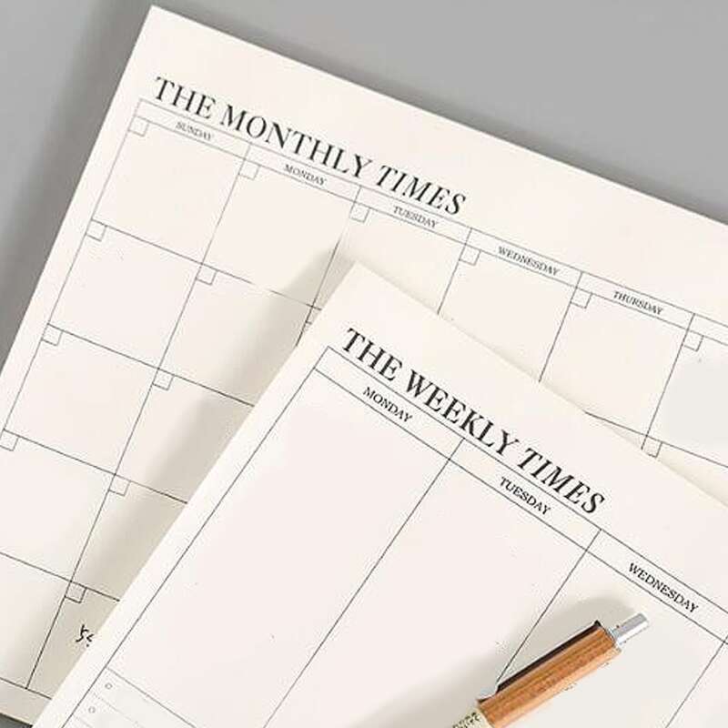 

1pack Schedule Random Memo Pad, White