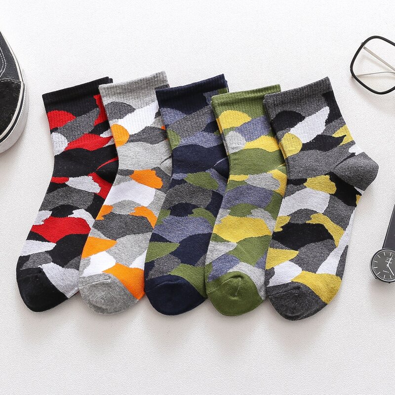 

Guys 5pairs Graphic Crew Socks, Multicolor
