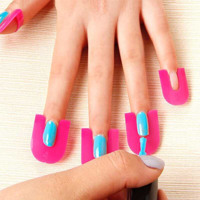 

26pcs Nail Art Anti-overflow Tool, Hot pink