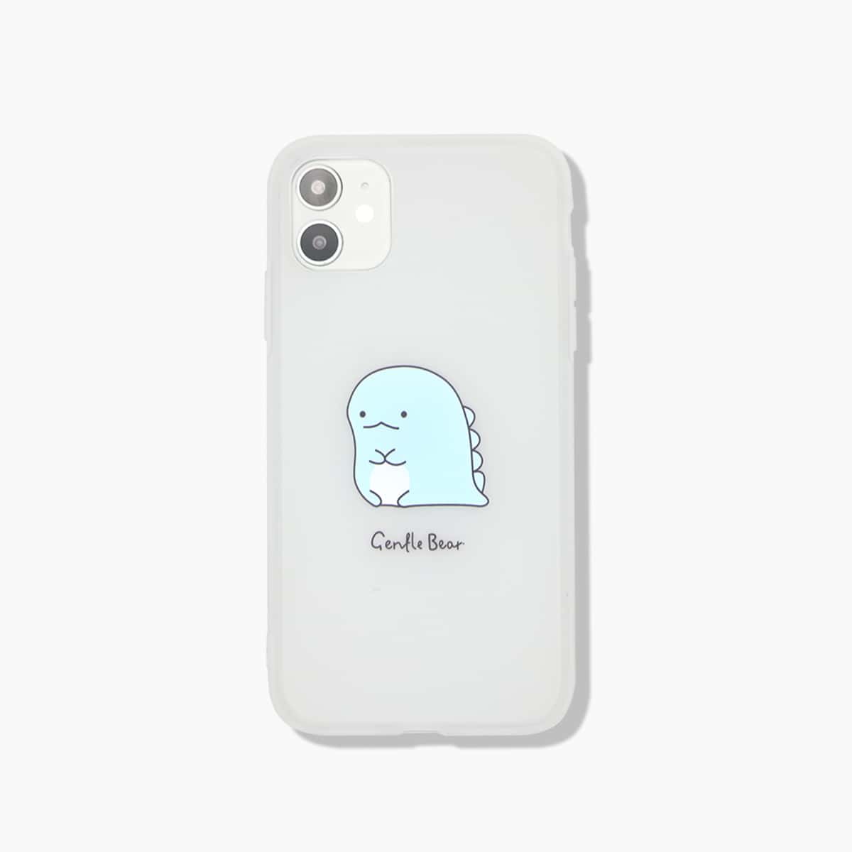 

Cartoon Dinosaur iPhone Case, White