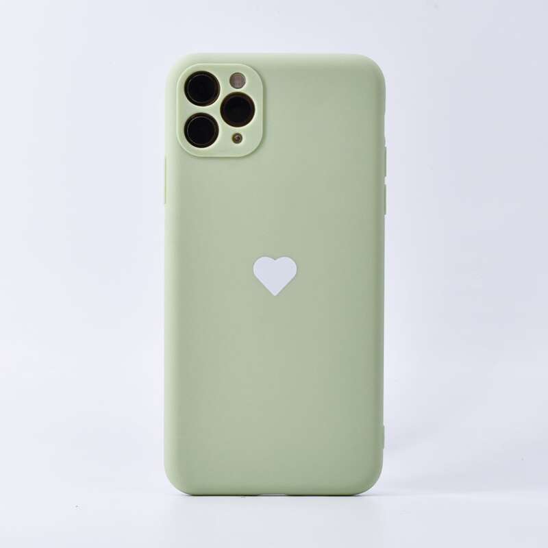 

Heart Print iPhone Case, Green
