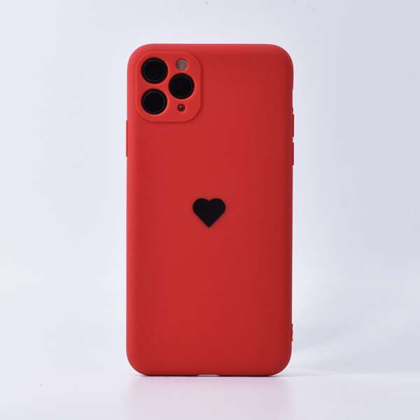 

Heart Print iPhone Case, Red