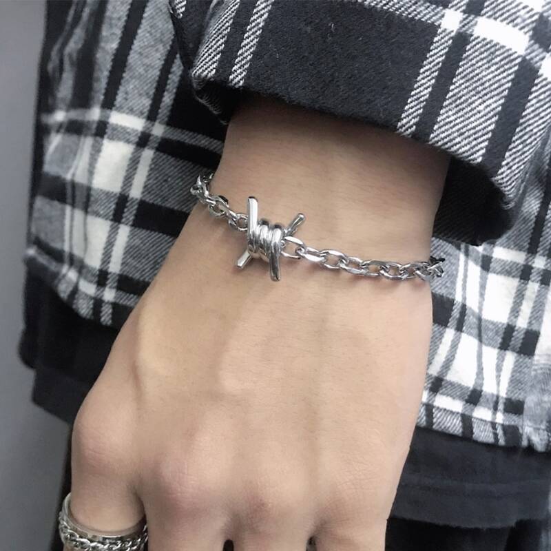 

Guys Simple Chain Bracelet, Silver