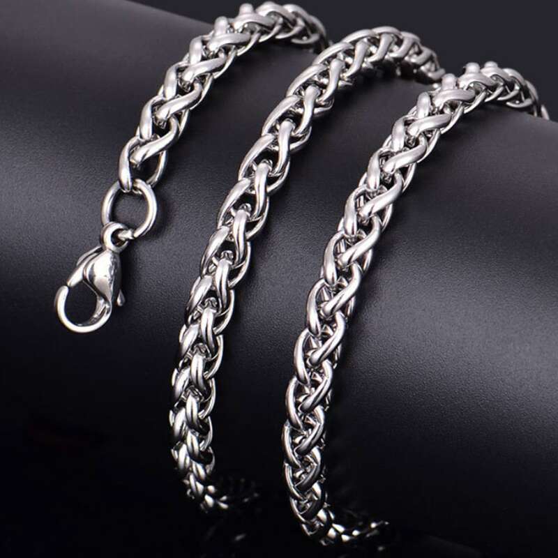 

Guys Simple Chain Necklace, Silver