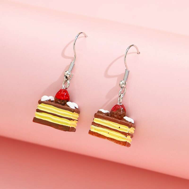 

Chocolate Cake Drop Earrings, Multicolor