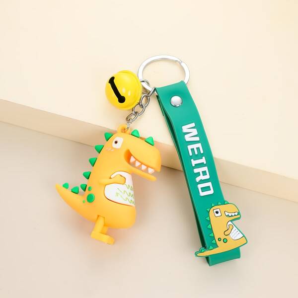 

Cartoon Dinosaur Charm Keychain, Yellow