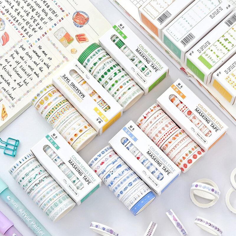 

1box Random Cartoon Decorative Tape, Multicolor