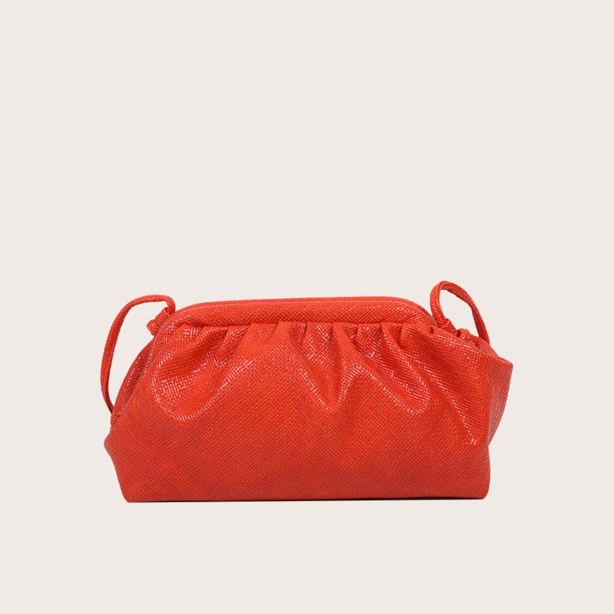 

Solid Ruched Bag, Orange