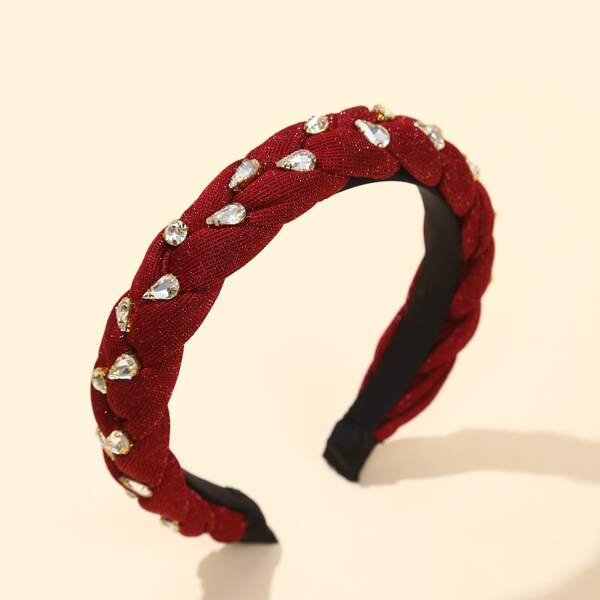 

Rhinestone Decor Hair Hoop, Burgundy