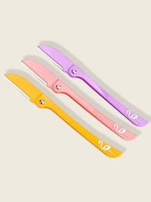 3pcs Random Color Eyebrow Trimmer,Giveaways,Travel,Cheap Stuff,Travel Essential - Multicolor - View 2