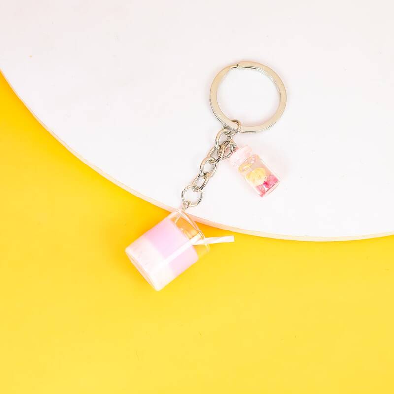 

Bottle Charm Keychain, Multicolor