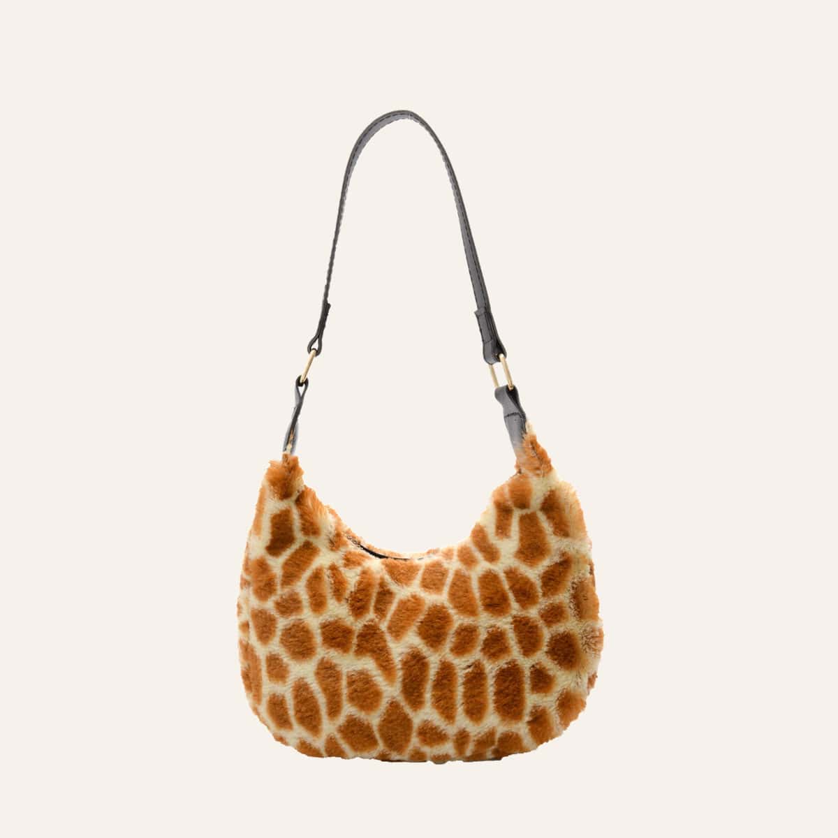 

Leopard Fluffy Shoulder Bag, Brown