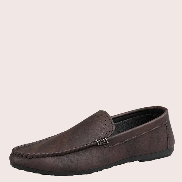 

Men Minimalist Slip On Loafers, Brown