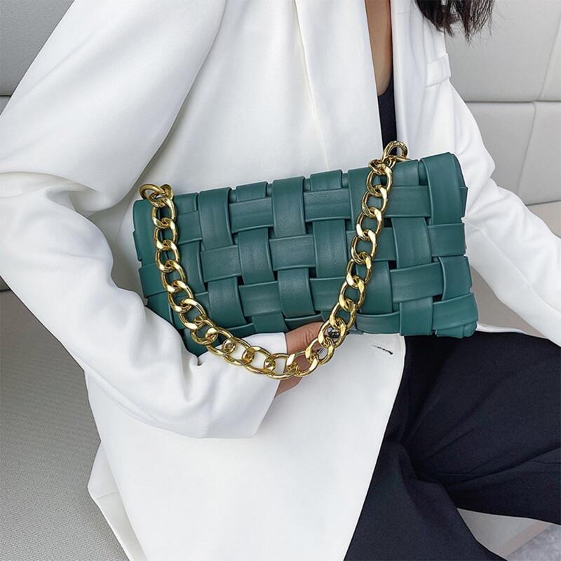 

Solid Weave Shoulder Bag, Dark green