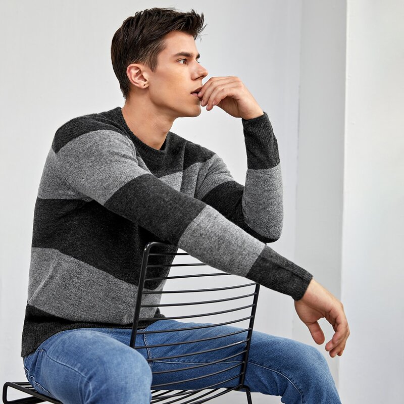 

Men Two Tone Sweater, Multicolor