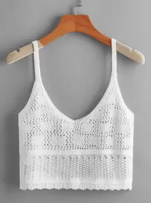 SHEIN Swim Summer Beach Solid Crop Cover Up - White - View 1