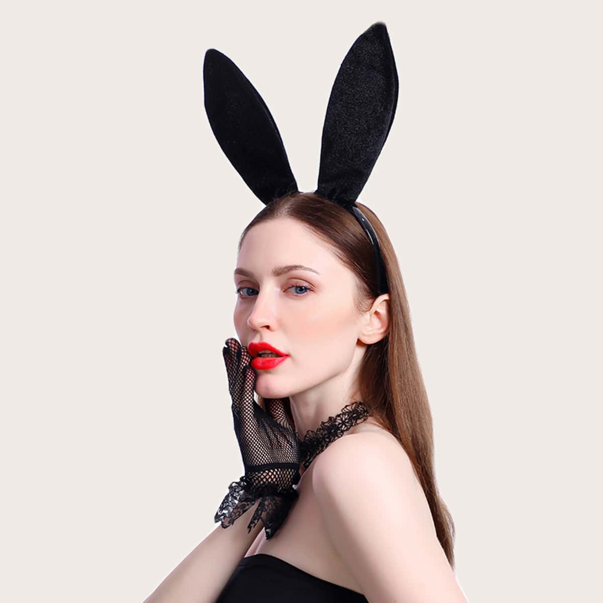 

Rabbit Ear Decor Hair Hoop, Black