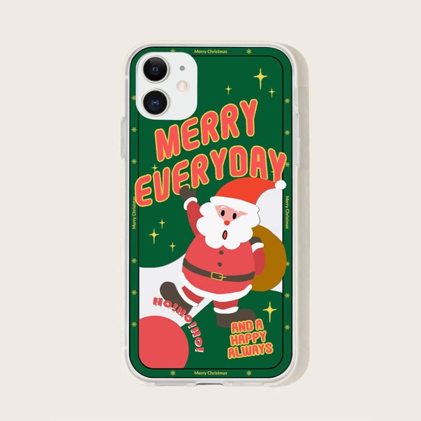 

Чехол для iPhone с принтом деда мороза, Многоцветный