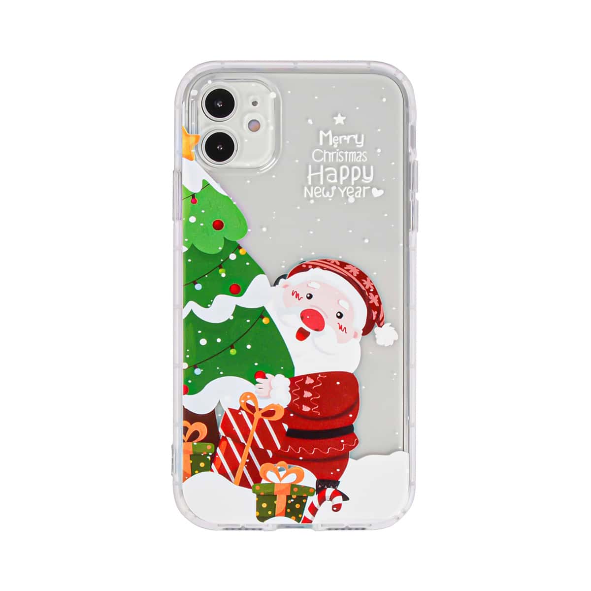 

Christmas Santa Clear iPhone Case, Multicolor